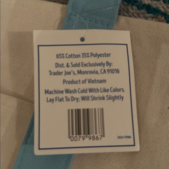 Trader Joe's *NWT* Mini Pastel Canvas Tote Bags, Bundle of 2 - Picture 11 of 11